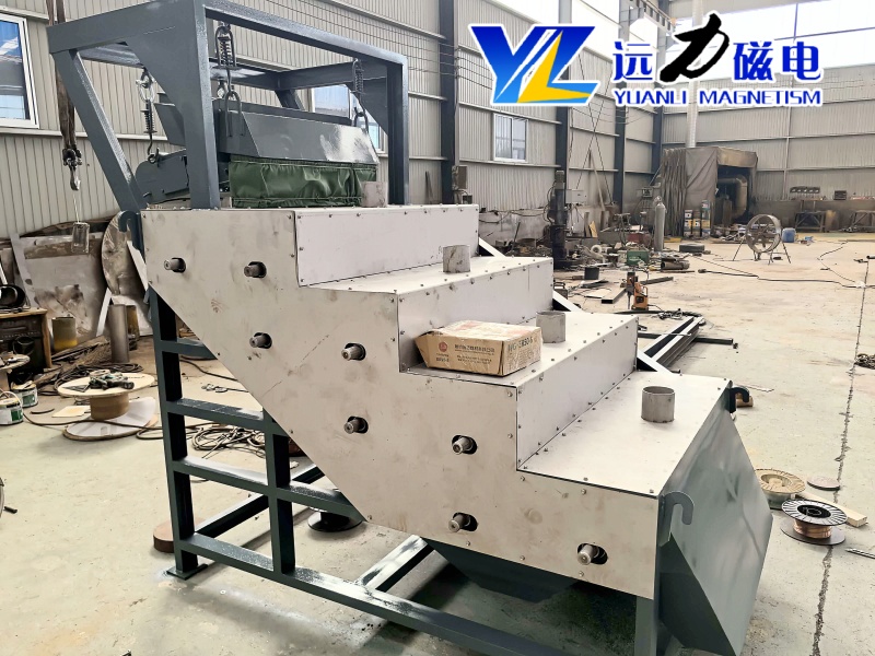 发广西岑溪再生资源公司4辊强磁磁环磁选机(304材质)现场应用及工况解决方案